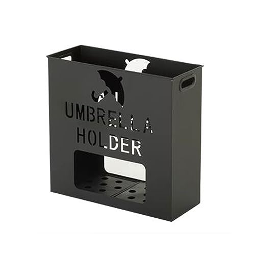 Schirmständer Schirmständer for den Eingangsbereich, großes Metall-Regenschirmhalter-Organizer-Gestell mit Wasserschale, freistehender rechteckiger Regenschirm-Hohlständer for das Heimbüro Hauseingang von ZIGUIhsou-11