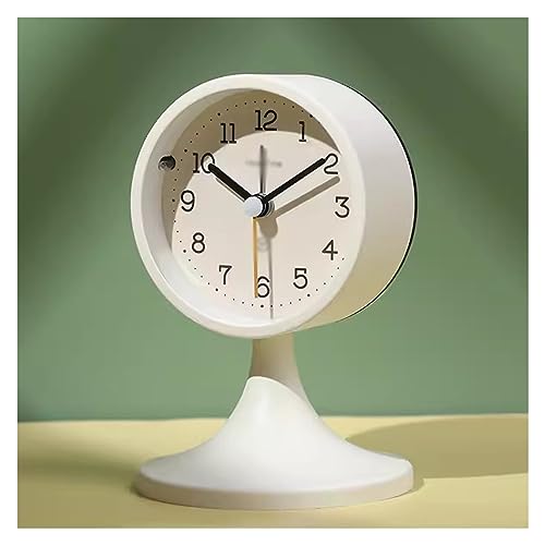 ZIGUIhsou-11 Analoger Wecker 5-Zoll-Wecker, leise, Nicht tickende kleine Uhr mit arabischen Ziffern, Tischwecker mit Nachtlicht, batteriebetrieben Retro-Alarm(A) von ZIGUIhsou-11