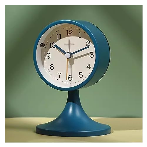 ZIGUIhsou-11 Analoger Wecker 5-Zoll-Wecker, leise, Nicht tickende kleine Uhr mit arabischen Ziffern, Tischwecker mit Nachtlicht, batteriebetrieben Retro-Alarm(E) von ZIGUIhsou-11