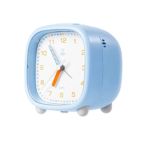 ZIGUIhsou-11 Analoger Wecker Digitaluhr for Kinderzimmer, niedliche Nachttischuhr mit Nachtlicht, Wecker for Kinder- und Jugendzimmer Retro-Alarm(Blue) von ZIGUIhsou-11