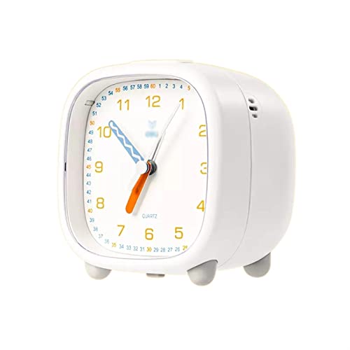 ZIGUIhsou-11 Analoger Wecker Digitaluhr for Kinderzimmer, niedliche Nachttischuhr mit Nachtlicht, Wecker for Kinder- und Jugendzimmer Retro-Alarm(Weiß) von ZIGUIhsou-11