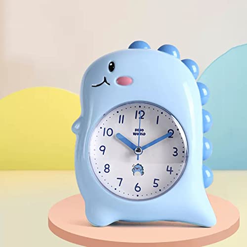 ZIGUIhsou-11 Analoger Wecker Dinosaurier-Wecker for Kinder, niedliche Schlafzimmerdekoration, tickt Nicht lautlos, Hintergrundbeleuchtung super laut, for Kindergeschenke Retro-Alarm(Blue) von ZIGUIhsou-11