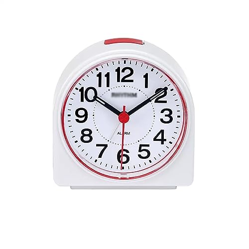 ZIGUIhsou-11 Analoger Wecker Kleiner leiser Wecker mit Nachtlicht, batteriebetrieben, Schreibtischuhr for Schlafzimmer und Heimdekoration Retro-Alarm(Red) von ZIGUIhsou-11