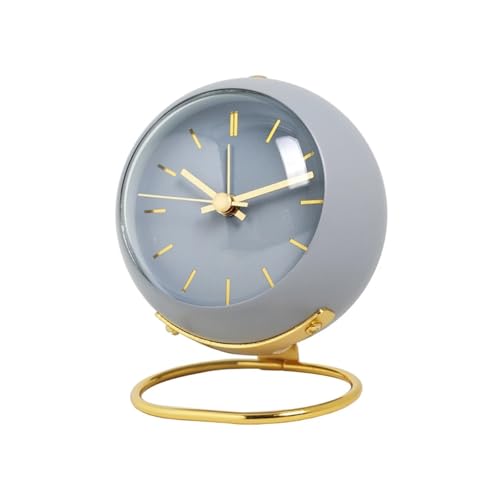 ZIGUIhsou-11 Analoger Wecker Nordic Kreative Elektronische Schreibtisch Uhr Minimalistischen Wecker Neue Desktop Nachttisch Student Stille Leucht Zeiger Retro-Alarm(Blue) von ZIGUIhsou-11