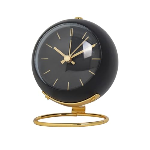 ZIGUIhsou-11 Analoger Wecker Nordic Kreative Elektronische Schreibtisch Uhr Minimalistischen Wecker Neue Desktop Nachttisch Student Stille Leucht Zeiger Retro-Alarm(Schwarz) von ZIGUIhsou-11