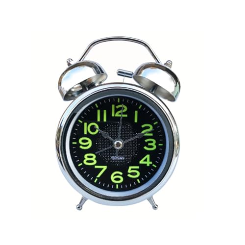 ZIGUIhsou-11 Analoger Wecker Super lauter Wecker, Metallwecker mit Nachtlicht, Retro-Nachttischuhr, leise Tischuhren, Raumdekoration Retro-Alarm von ZIGUIhsou-11