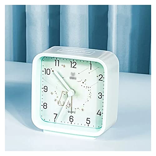 ZIGUIhsou-11 Analoger Wecker Wecker mit Nachtlicht, tickt Nicht, geräuschlos, batteriebetrieben, ideal for Schlafzimmer, Heimbüro und Wohnheim Retro-Alarm(Green) von ZIGUIhsou-11