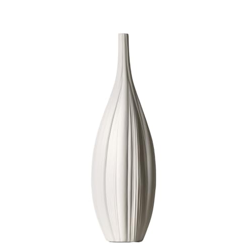 ZIGUIhsou-11 Blumenvase Keramik Feine Mund Vase Anordnung Wohnzimmer Blume Anordnung Dekorative Hause Creme Minimalistischen Flowerware Vase zur Dekoration von ZIGUIhsou-11