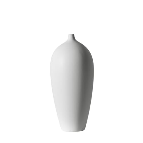 ZIGUIhsou-11 Blumenvase Keramik Schwarz Und Weiß Getrocknete Blumen/hydroponischen Vase Anordnung Feine Mund Wohnzimmer Tisch Dekoration Vase zur Dekoration(Weiß) von ZIGUIhsou-11