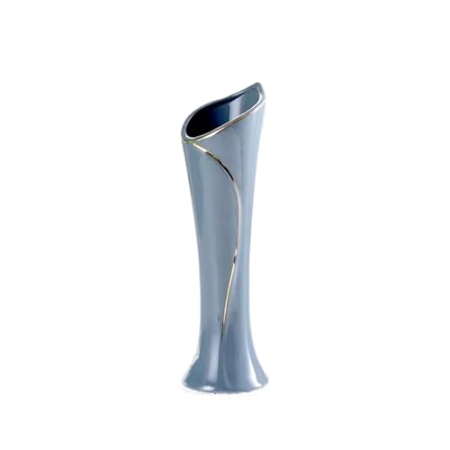 ZIGUIhsou-11 Blumenvase Keramikvase, Dekoration, Wohnzimmer, Blumenarrangement, Trockenblumen, Esstisch, TV-Schrank, Dekoration Vase zur Dekoration(Grigio) von ZIGUIhsou-11