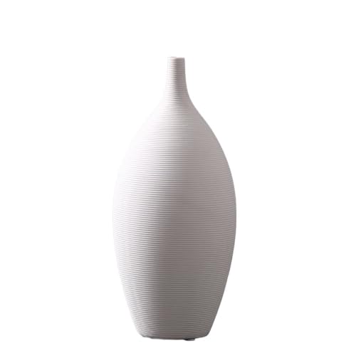 ZIGUIhsou-11 Blumenvase Keramikvase Arrangement Wohnzimmer Blumenarrangement Möbel Weiß Dekorative Blumenarrangement Vase zur Dekoration von ZIGUIhsou-11