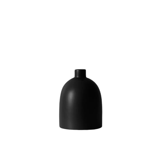 ZIGUIhsou-11 Blumenvase Kleine Keramik Schwarz Getrocknete Blumen/Hydroponische Vase Arrangement Wohnzimmer Tisch Dekoration Vase zur Dekoration von ZIGUIhsou-11
