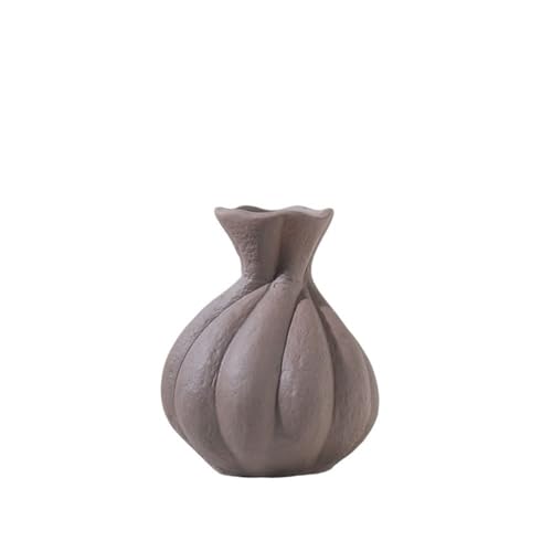 ZIGUIhsou-11 Blumenvase Kleine graue Keramikvase for den Eingangsbereich, TV-Schrank, Blumenarrangement, Blumenarrangement, dekoratives Ornament for Zuhause Vase zur Dekoration von ZIGUIhsou-11