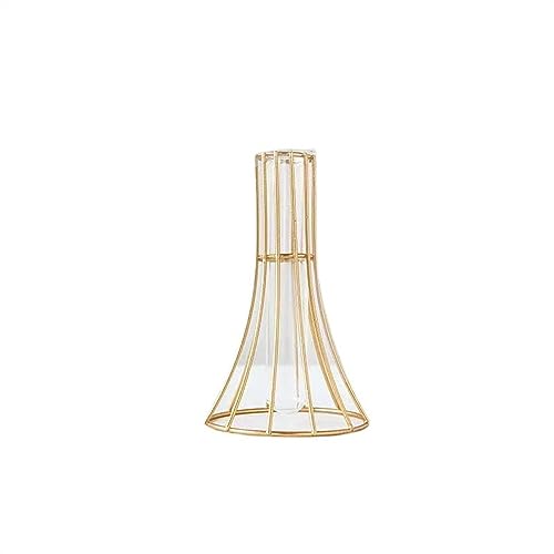 ZIGUIhsou-11 Blumenvase Kreative Blumenvasen aus Glas, Wohnzimmerdekorationen, TV-Schränke, Tischplatten, hydroponische Dekorationen aus getrockneten Eisenblumen Vase zur Dekoration(Gold) von ZIGUIhsou-11