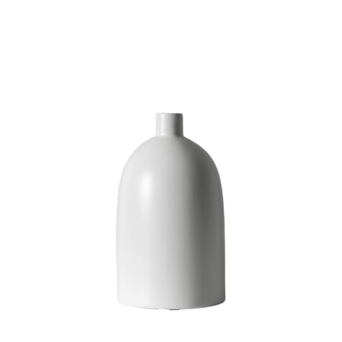 ZIGUIhsou-11 Blumenvase Mittelgroße weiße Keramikvase for Trockenblumen/Hydroponik-Arrangement, Wohnzimmer-Tischdekoration Vase zur Dekoration von ZIGUIhsou-11