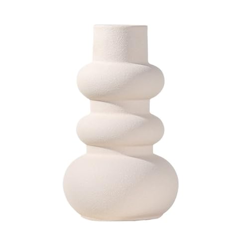ZIGUIhsou-11 Blumenvase Reine Weiße Keramik Vase Einfache Blume Anordnung Blume Anordnung Tischplatte Hause Dekorative Stücke Vase zur Dekoration von ZIGUIhsou-11