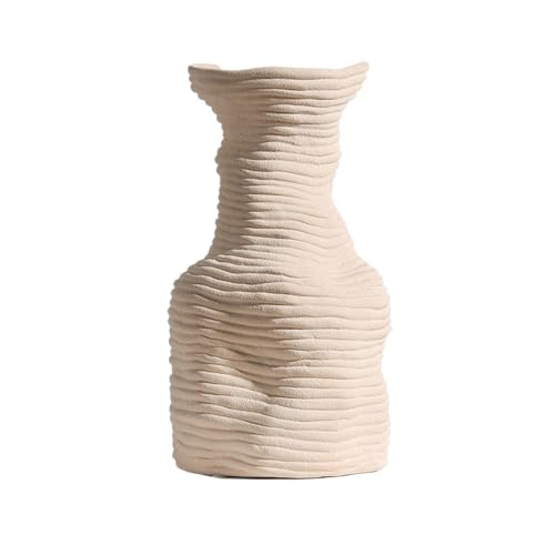ZIGUIhsou-11 Blumenvase Spirale Keramik Vase Wohnzimmer Blume Anordnung Home Dekorationen Weiß Anordnung Eingang Vase zur Dekoration von ZIGUIhsou-11
