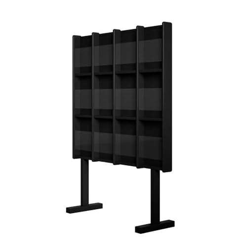 ZIGUIhsou-11 Bodenstehender Zeitschriftenständer Boden-Zeitschriftenständer Massivholz Lesebücherregal Display Rack Kreative Boden Zeitung CD Display Rack Zeitungsständer(Schwarz) von ZIGUIhsou-11