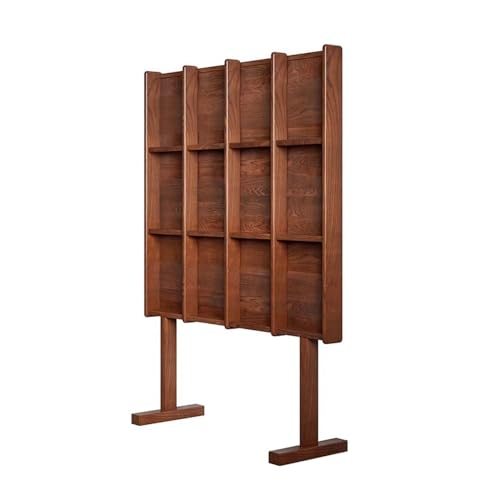 ZIGUIhsou-11 Bodenstehender Zeitschriftenständer Boden-Zeitschriftenständer Massivholz Lesebücherregal Display Rack Kreative Boden Zeitung CD Display Rack Zeitungsständer(Walnut) von ZIGUIhsou-11