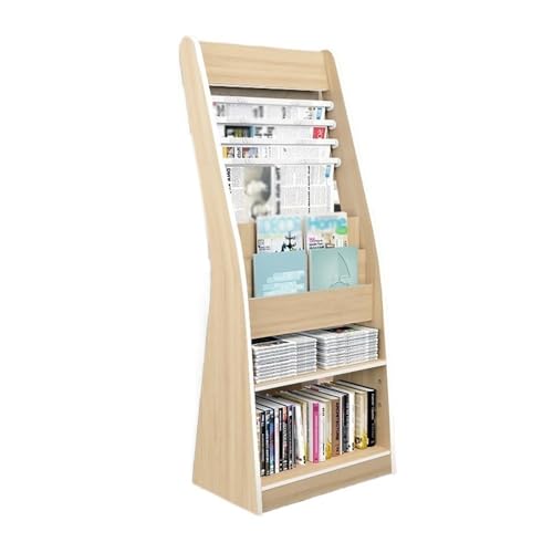 ZIGUIhsou-11 Bodenstehender Zeitschriftenständer Bodenstehender Zeitungsständer Informationsständer Bodenständer for Bücher und Broschüren Zeitschriftenständer Zeitungsständer(Maple Color) von ZIGUIhsou-11