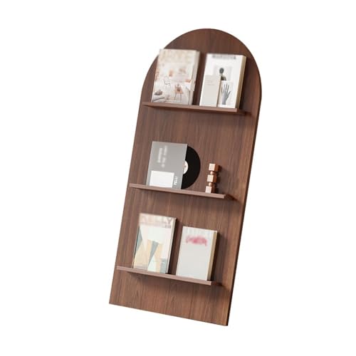 ZIGUIhsou-11 Bodenstehender Zeitschriftenständer Zeitungsständer, Boden-Bücherregal, Zeitschriftenständer, Wand-Broschürenaufbewahrung, Informationsständer Zeitungsständer(Walnut) von ZIGUIhsou-11