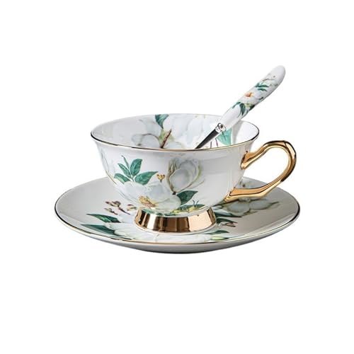 ZIGUIhsou-11 Einfaches Keramik-Haushalts-Britisches Nachmittagstee-Tassen-Kaffeetassen-Set aus hochwertigem Schwarztee-Tee-Set Kaffeebecher aus Keramik von ZIGUIhsou-11