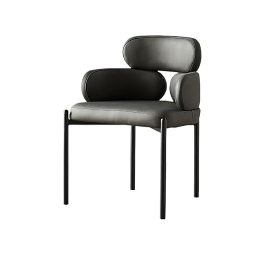 ZIGUIhsou-11 Esszimmerstuhl Esszimmerstühle, Schreibtischstuhl, Mid Century Modern Esszimmerstühle mit Armlehnen, Home Schreibtischstuhl for Wohnzimmer Schlafzimmer für Küche und Esszimmer(Grigio) von ZIGUIhsou-11