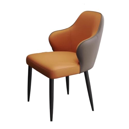 ZIGUIhsou-11 Esszimmerstuhl Esszimmerstühle im modernen Design mit Rückenlehne/Armlehne, gepolsterte Lounge-/Freizeit-/Wohnzimmer-/Empfangssessel für Küche und Esszimmer(Orange) von ZIGUIhsou-11