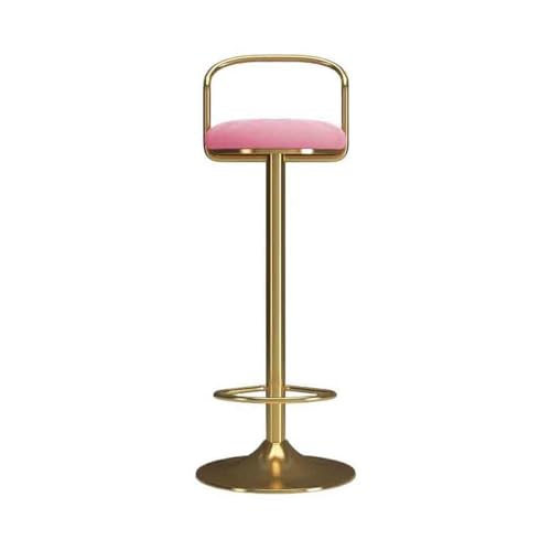 ZIGUIhsou-11 Pub Barhocker 65-80cm Lift Einfache Barhocker Drehstuhl Rezeption Stuhl Licht Luxus Haushalt Hohe Hocker(Pink) von ZIGUIhsou-11
