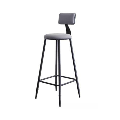 ZIGUIhsou-11 Pub Barhocker Barstuhl, minimalistischer, hohe Füße, Stuhl for den Haushalt, Esszimmer, Rückenlehne, Leichter Luxus-Barstuhl von ZIGUIhsou-11