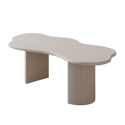 ZIGUIhsou-11 Schreibtisch Moderner weißer Schreibtisch aus Massivholz, wolkenförmiger for das Arbeitszimmer for Home Office und Schlafzimmer(M) von ZIGUIhsou-11