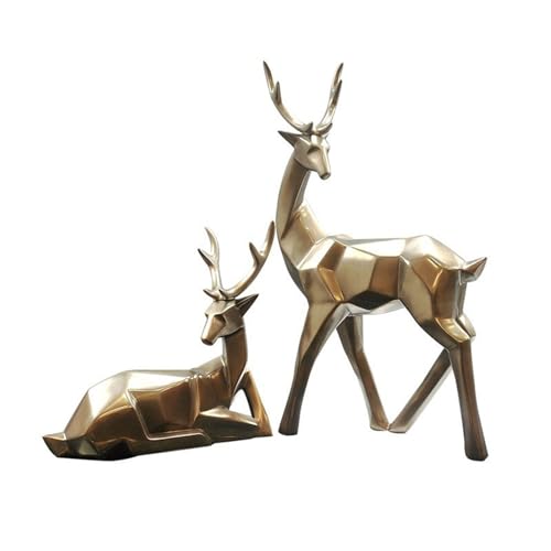ZIGUIhsou-11 Schreibtischdekor 1 Paar Celibate Deer Wohnzimmer-Desktop-Möbel, skandinavische kreative Heimdekoration, Ornamente, Weinkühler, dekorative von ZIGUIhsou-11