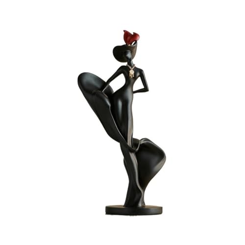 ZIGUIhsou-11 Schreibtischdekor Abstrakte Kunst Figur Skulptur Wohnzimmer Hotel TV Schrank Dekoration Große Ornamente(Schwarz) von ZIGUIhsou-11