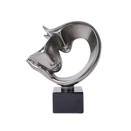 ZIGUIhsou-11 Schreibtischdekor Handgemachte Harz abstrakte Paar Kopf Form Skulptur Home Dekoration Wohnzimmer Ornamente von ZIGUIhsou-11