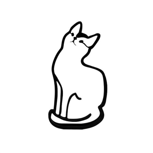 ZIGUIhsou-11 Schreibtischdekor Kreative Cartoon-Desktop-Ornamente, einfache Linien, Eisenkatze, Kunsthandwerk, Arbeitszimmer, Büro, Schreibtisch, Dekorationen(B) von ZIGUIhsou-11