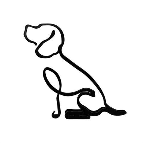 ZIGUIhsou-11 Schreibtischdekor Kreative Desktop-Ornamente, modernes Eisen, einfache Linien, Hundehandwerk, Heim- und Wohnzimmerdekoration(G) von ZIGUIhsou-11