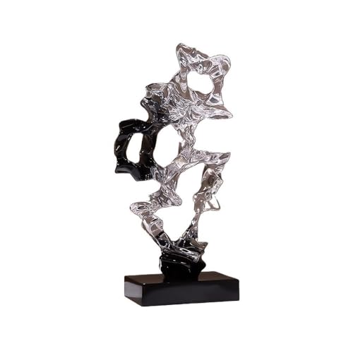 ZIGUIhsou-11 Schreibtischdekor Kreative unregelmäßige Ornamente Licht Luxus Eingang TV Schrank Weinschrank Dekoration Büro Handwerk(Grigio) von ZIGUIhsou-11