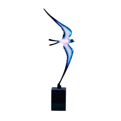 ZIGUIhsou-11 Schreibtischdekor Legierung Schwalbe Ornament Wohnzimmer Home Decor schöne Tischplatte Marmorsockel(A) von ZIGUIhsou-11