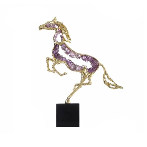 ZIGUIhsou-11 Schreibtischdekor Luxuriöse Weinschrank-Ornamente for den Eingangsbereich, Wohnaccessoires, Sternzeichen-Pferd, Tischdekoration, Kunsthandwerk(Purple) von ZIGUIhsou-11