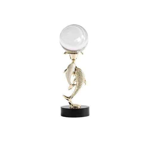 ZIGUIhsou-11 Schreibtischdekor Modernes Licht Luxus Kristall Delphin Form Wohnmöbel Wohnzimmer Weinschrank Desktop Dekoration(Klein) von ZIGUIhsou-11