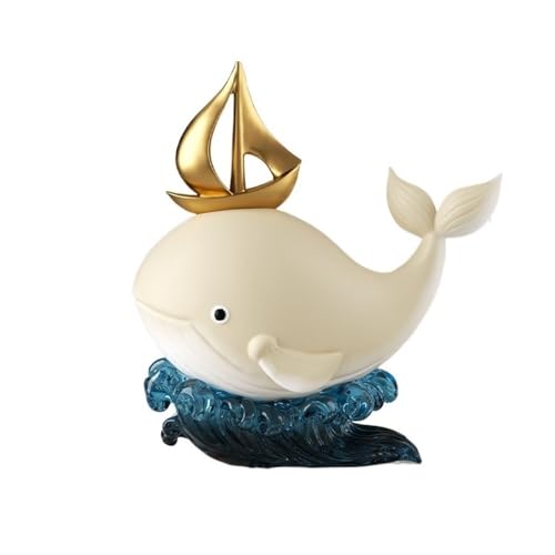 ZIGUIhsou-11 Schreibtischdekor Ozean Fisch Form Ornamente Handwerk Wohnzimmer Veranda Dekorationen Geschenke Sammlung(Weiß) von ZIGUIhsou-11