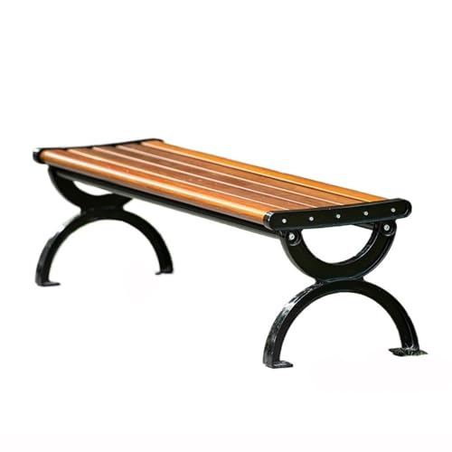 ZIGUIhsou-11 Terrassenbank Aluminium-Parkbank for den Außenbereich, rückenfreie Bank for die Freizeit im Freien Gartenmöbel für draußen(Klein) von ZIGUIhsou-11