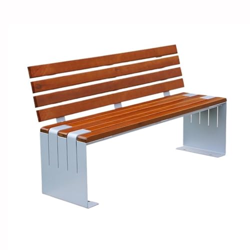 ZIGUIhsou-11 Terrassenbank Dunkelbraune Gartenbank Park Lounge Doppelbank mit Rückenlehne Gartenmöbel für draußen(Mittel) von ZIGUIhsou-11