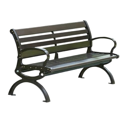 ZIGUIhsou-11 Terrassenbank Gartenstuhl for den Außenbereich, Terrassenbank aus Aluminiumguss, Park Leisure Iron Seat Gartenmöbel für draußen(Groß) von ZIGUIhsou-11