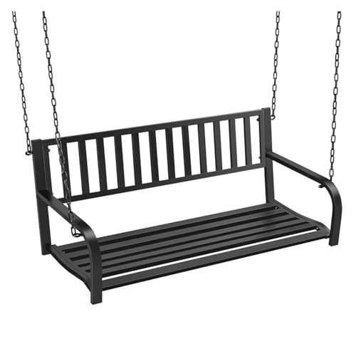 ZIGUIhsou-11 Terrassenbank Hängende Veranda-Schaukel aus Eisen for die Schaukel im Garten, im Freien Gartenmöbel für draußen von ZIGUIhsou-11