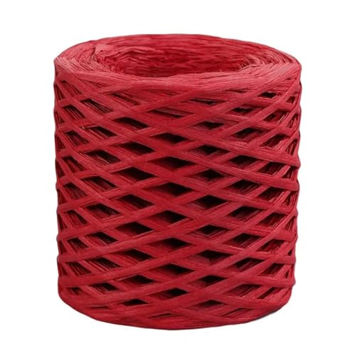 4 rolle 200 cm DIY Bast Papier Band Dekoration Hochzeit for Natürliche Schnur Geschenk Ostern Verpackung Handwerk Für Geschenkverpackung(Red) von ZIHDKE