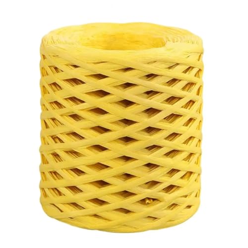 4 rolle 200 cm DIY Bast Papier Band Dekoration Hochzeit for Natürliche Schnur Geschenk Ostern Verpackung Handwerk Für Geschenkverpackung(Yellow) von ZIHDKE