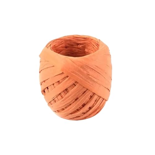 5 rolle 20,0 m Papier Band Bast Multi-Zweck Seil DIY Geschenk Verpackung Für Geschenkverpackung(Orange) von ZIHDKE