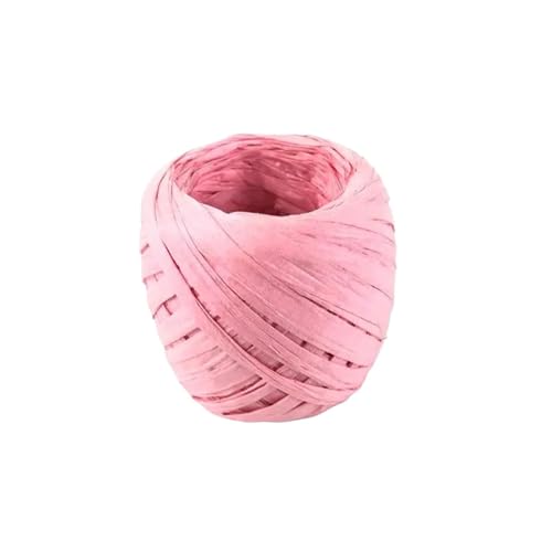5 rolle 20,0 m Papier Band Bast Multi-Zweck Seil DIY Geschenk Verpackung Für Geschenkverpackung(Pink) von ZIHDKE