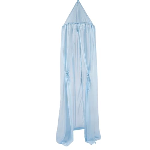 50 * 240cm Moskitonetz Chiffon Kinder Prinzessin Bett Baldachin Bettdecke Vorhang Bettwäsche Kuppel Decke Zelt Für Mädchen Zimmerdekoration(Light Blue) von ZIHDKE